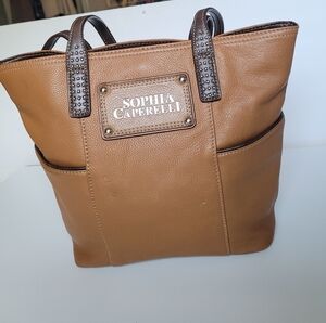 Sophia Caperelli Brown Leather Tote